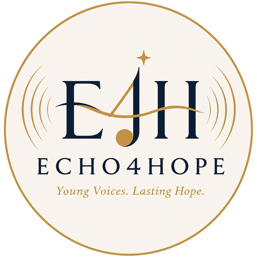 Echo4Hope logo with the words Young Voices. Lasting Hope.